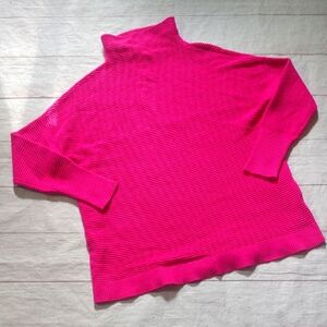 Chelsea & Theodore Pink Ribbed Mockneck Sweater